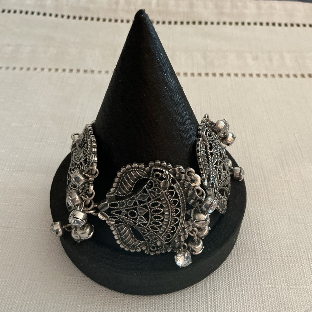 Charming Charlie Silver Tone Ornate Bracelet